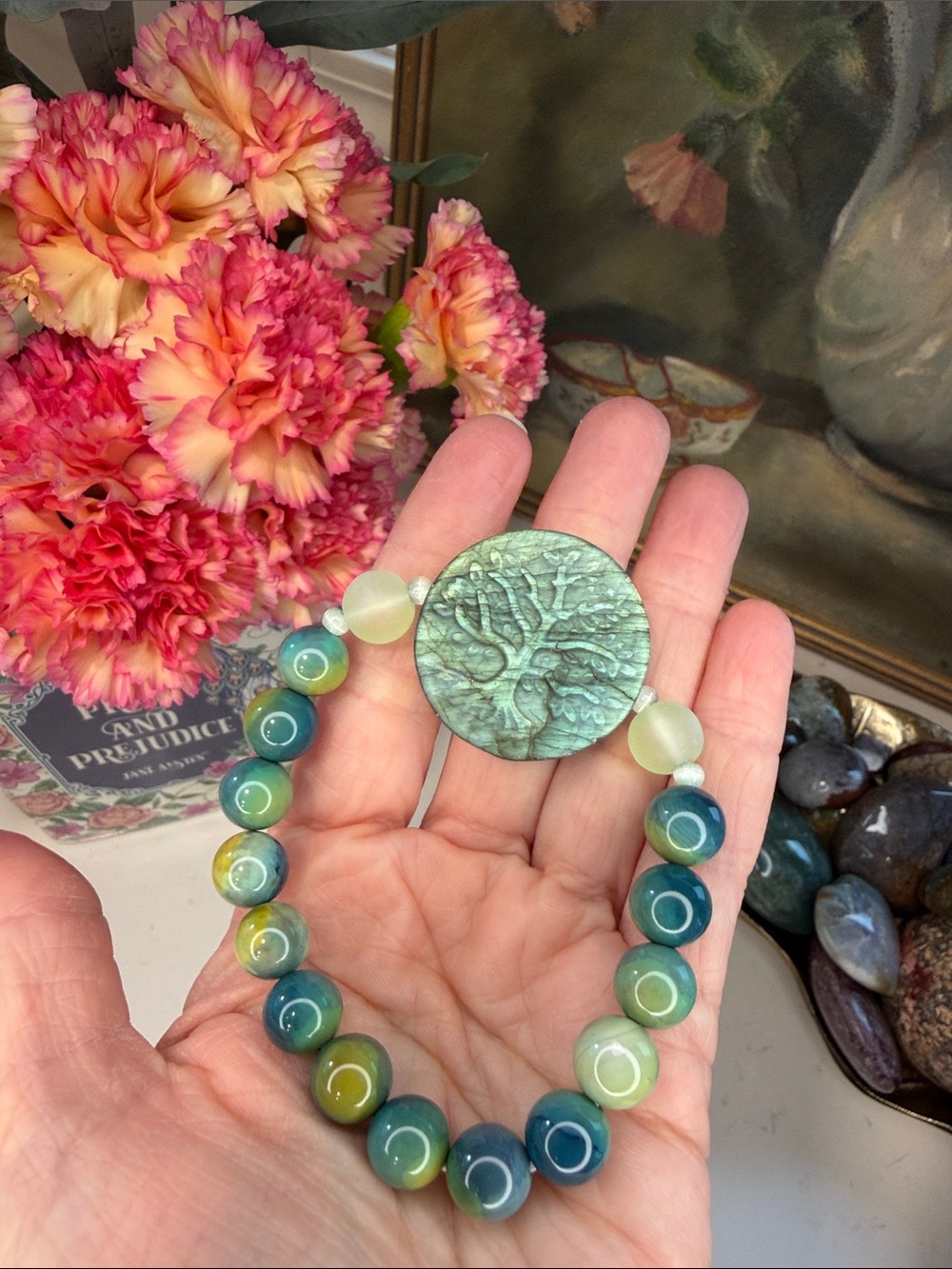 WHERE WATER MEETS THE WOOD • Artisan Gemstone Bracelet • Labradorite: B1327